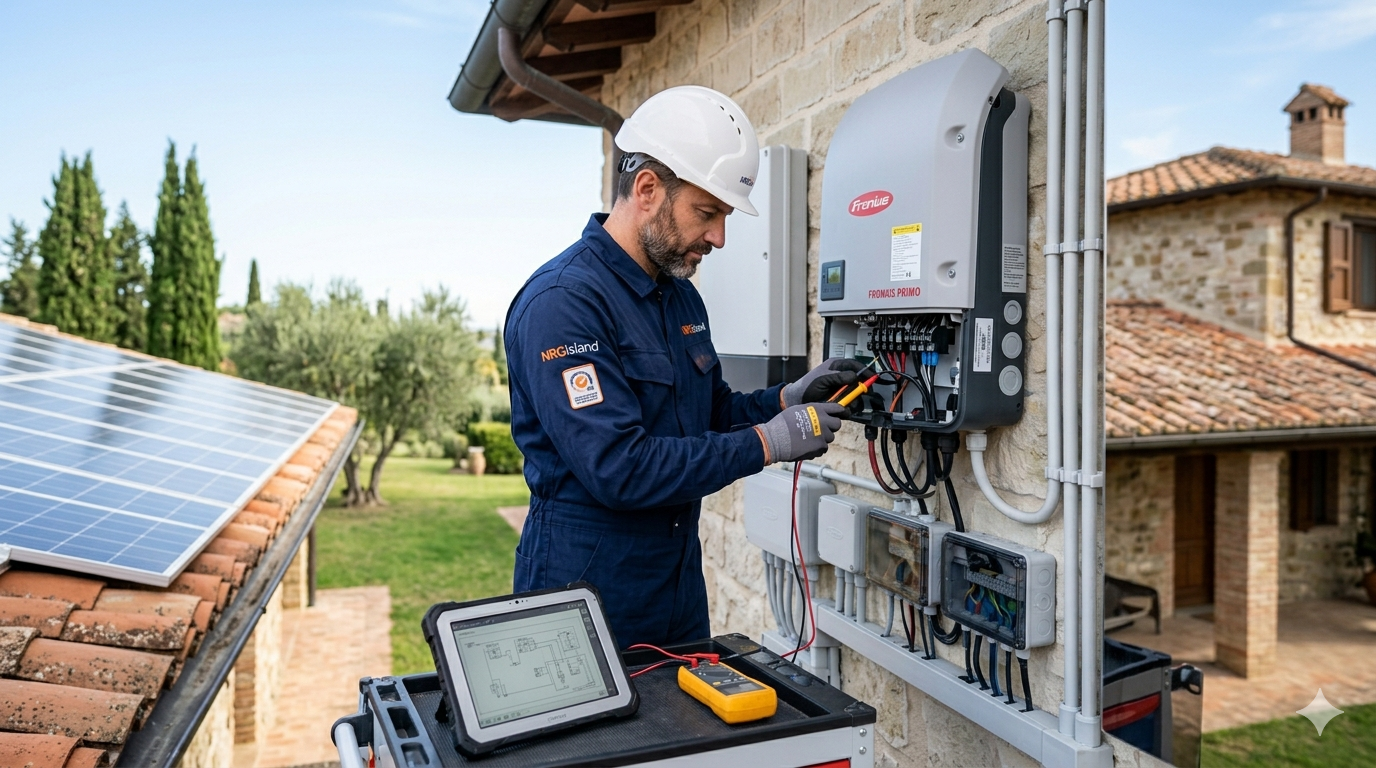 Manutenzione impianto fotovoltaico domestico